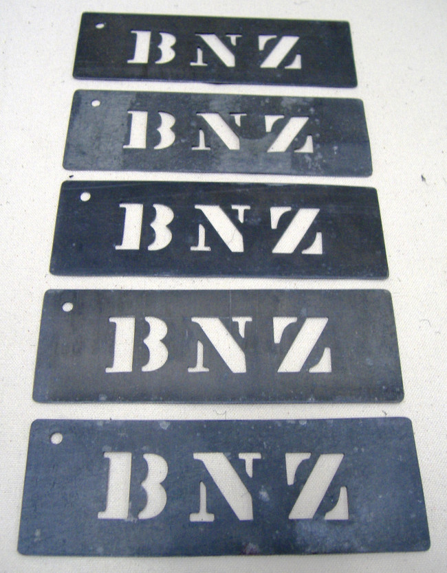 A0789 BNZ Stencils Metal Produce Department